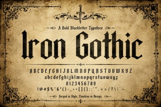Iron Gothic Font